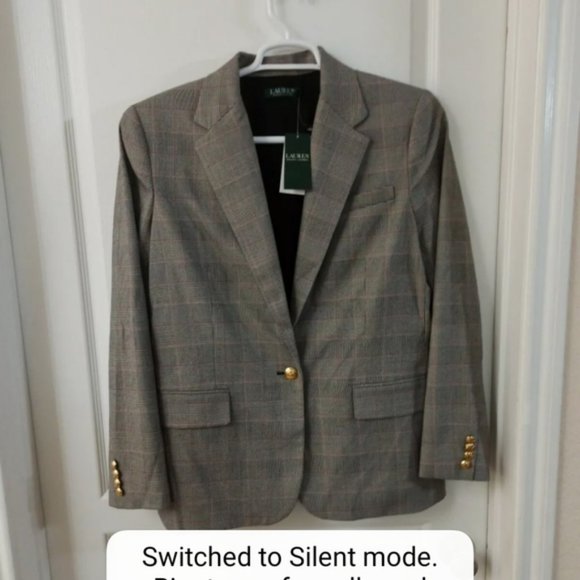 Ralph Lauren glen plaid blazer size 14 - Picture 1 of 15